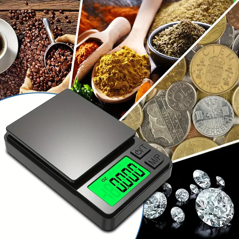 Präzise Digitale Taschenwaage 1000g/0.01g – Kompakt & Vielseitig