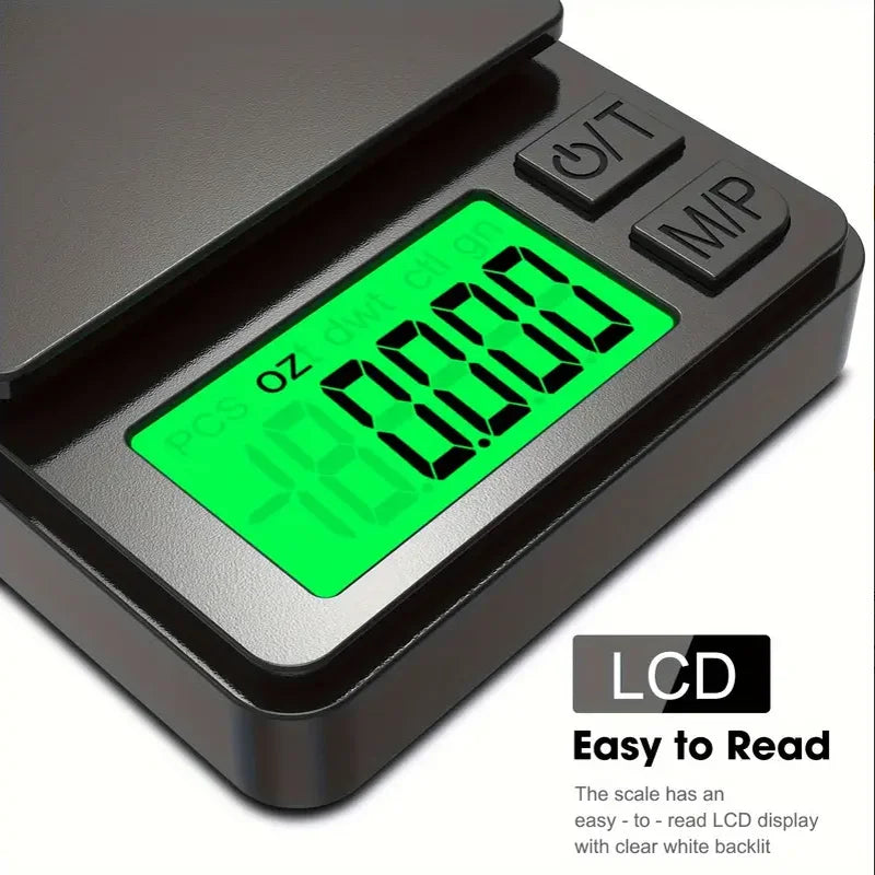 Präzise Digitale Taschenwaage 1000g/0.01g – Kompakt & Vielseitig