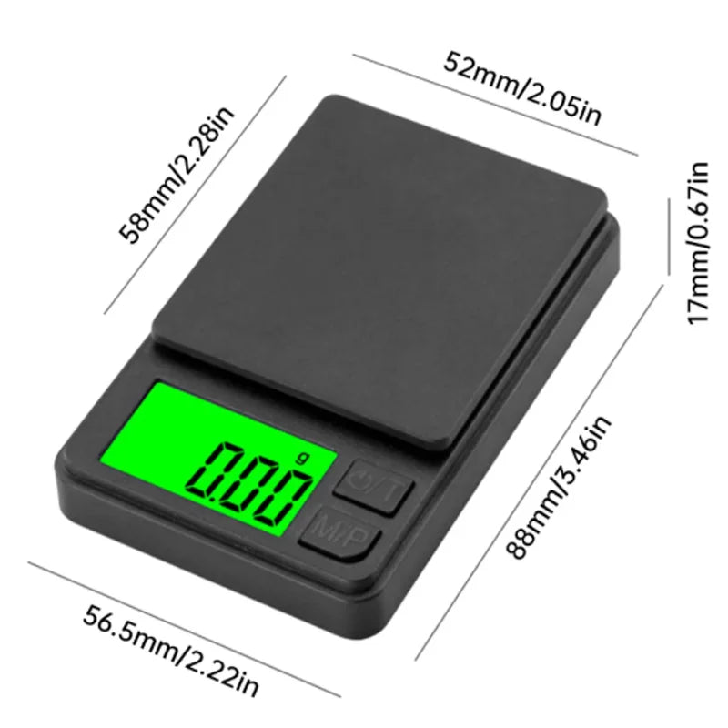 Präzise Digitale Taschenwaage 1000g/0.01g – Kompakt & Vielseitig