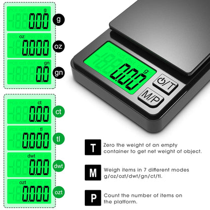 100/500/1kg 0.01g mini digital scale high precision electronic pocket scale jewelry weight kitchen portable electronic scale