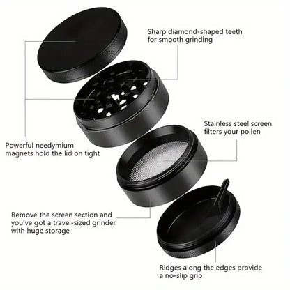 Premium Grinder – 4-teilig mit Pollenschaber