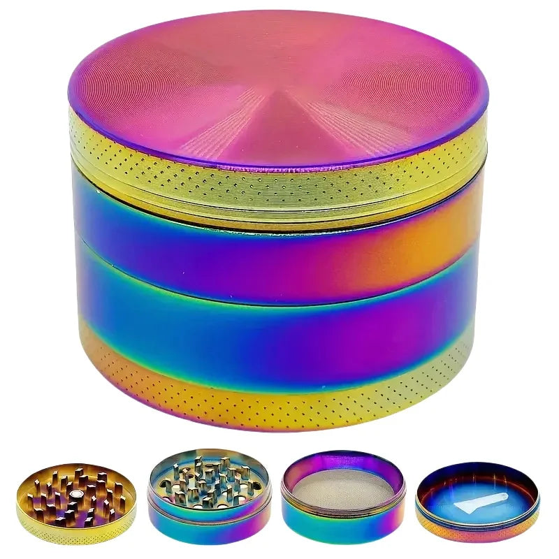 1.6/2inch Metal Herb Grinder Manual Tobacco Spice Mill Pepper Crusher Cigarette Raw Grass Grinder Smoking Kitchen Accessories