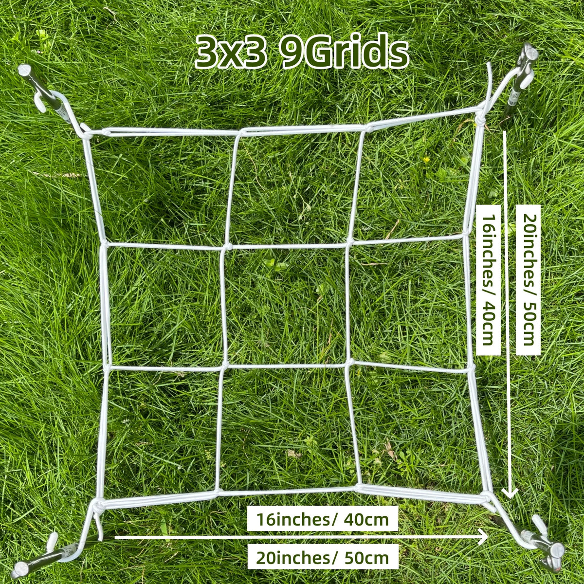 Elastisches Pflanzennetz mit Befestigungshaken