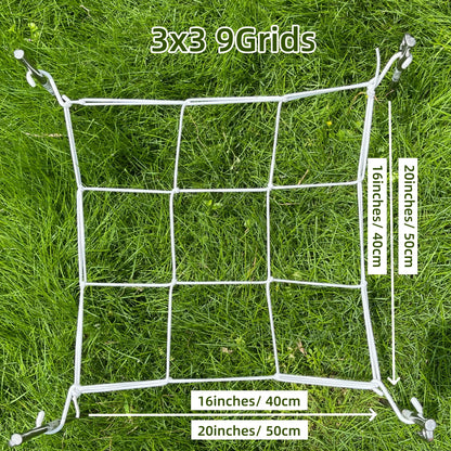 Elastisches Pflanzennetz mit Befestigungshaken
