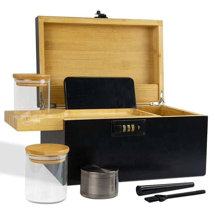 Grünbox – Elegante Aufbewahrungsbox aus Bambus mit Zubehör