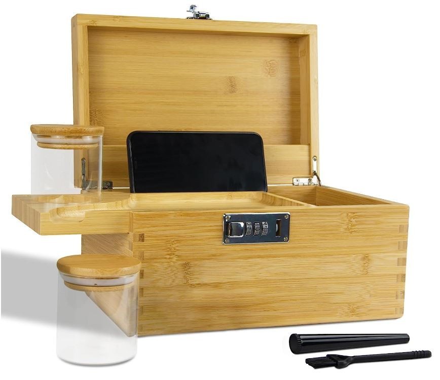Grünbox – Elegante Aufbewahrungsbox aus Bambus mit Zubehör