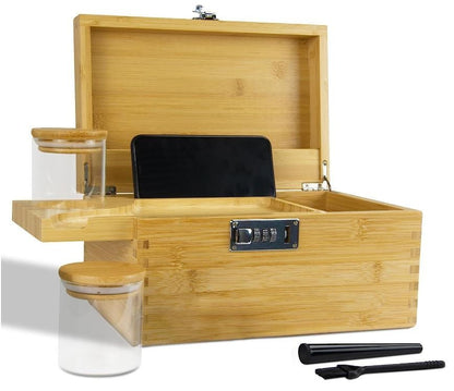 Grünbox – Elegante Aufbewahrungsbox aus Bambus mit Zubehör