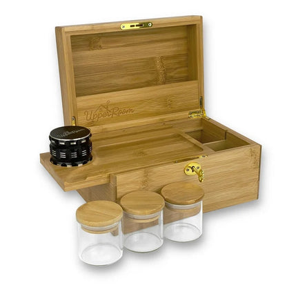 Grünbox – Elegante Aufbewahrungsbox aus Bambus mit Zubehör